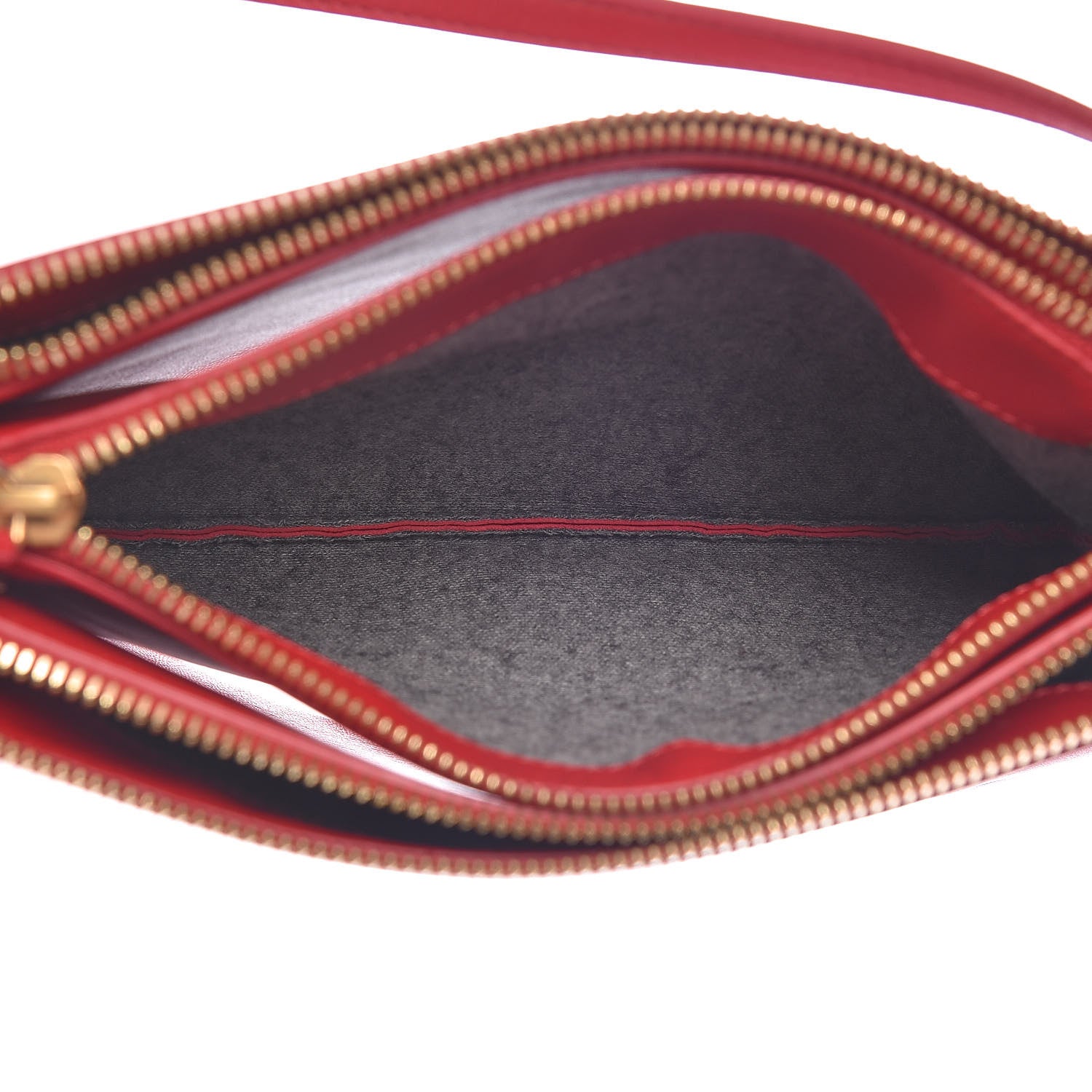 Celine Lambskin Small Trio Crossbody Bag Red 6 of 15