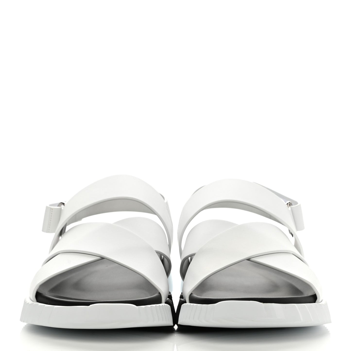 Calfskin Goatskin Mens Electric Sandals 43 White