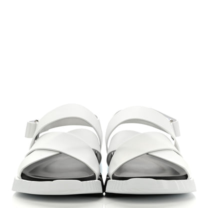 Hermes Calfskin Goatskin Mens Electric Sandals 43 White 2 of 10