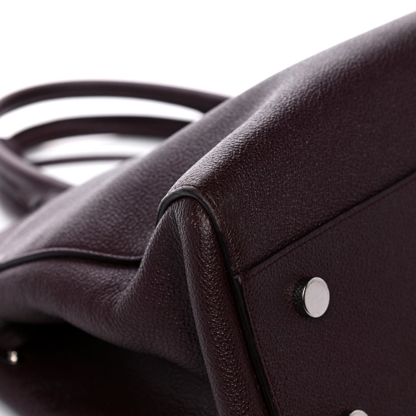 Grained Calfskin Medium Cabas Rive Gauche Amaranto