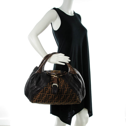 Fendi Zucca Nappa Nuvolata Vitello Tortuga Spy Tobacco Moro 2 of 8