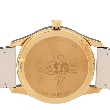 Gucci Stainless Steel Calfskin 38mm G-Timeless Bee Star Quartz Watch White 4 of 5