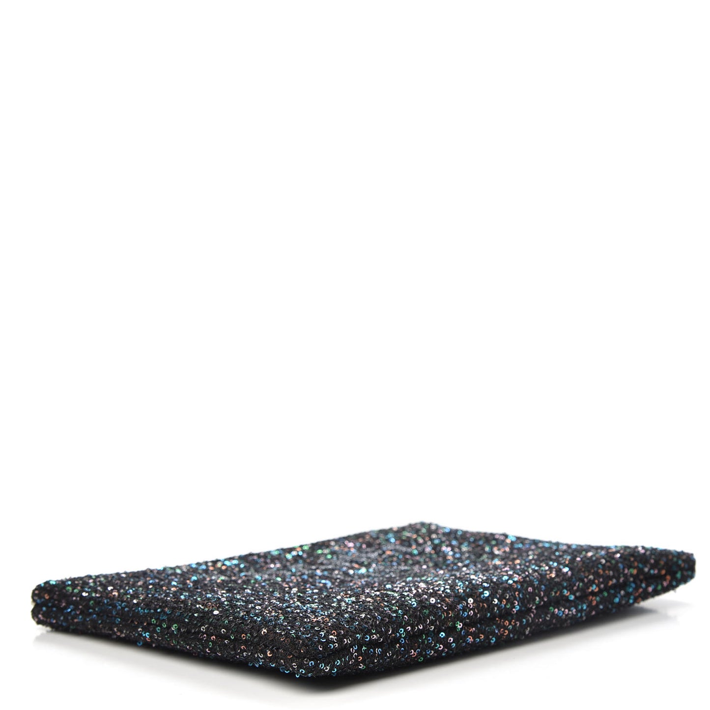 Canvas Sequin Medium Deauville Cosmetic Pouch Black