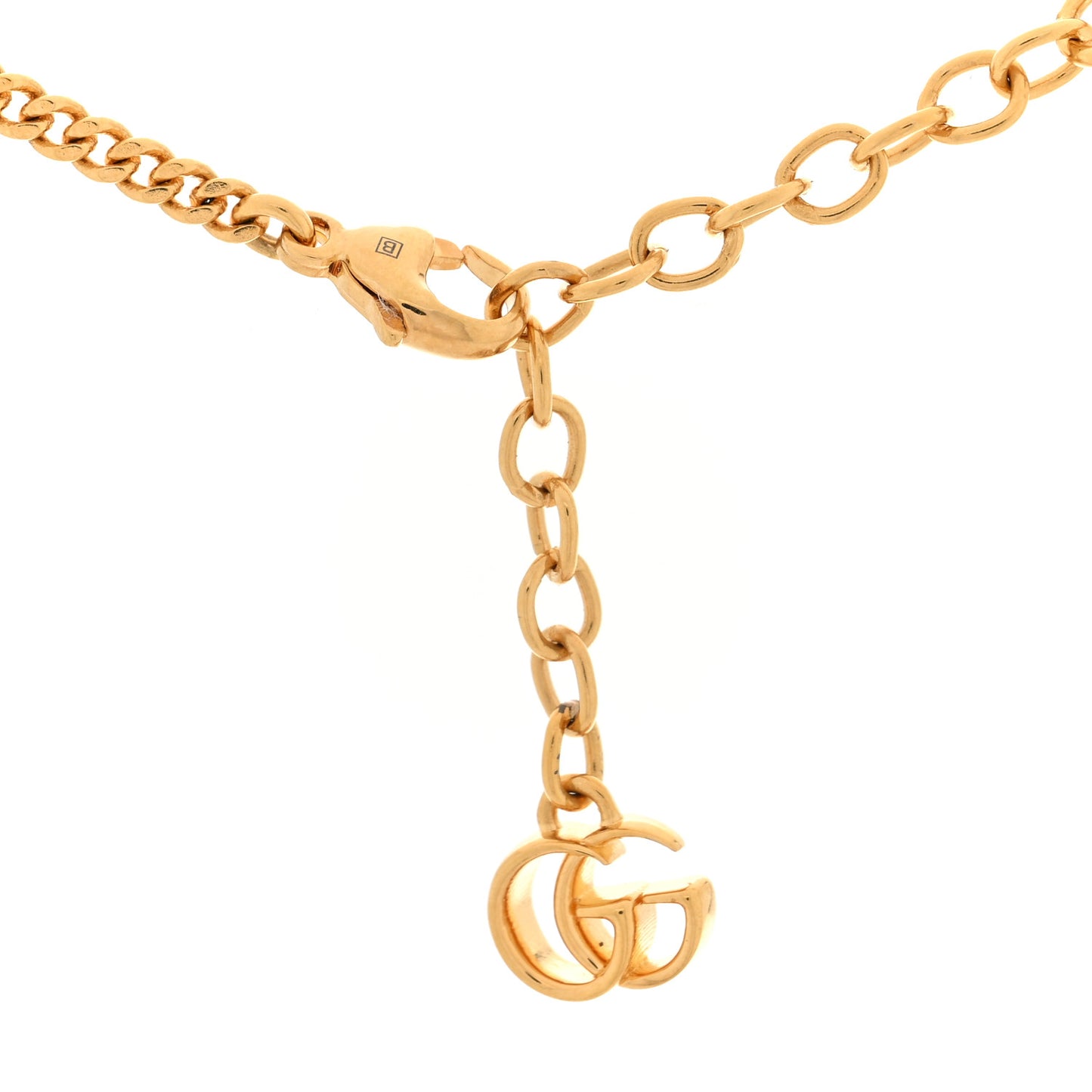 Crystal Pearl Double G Marmont Flower Necklace Gold
