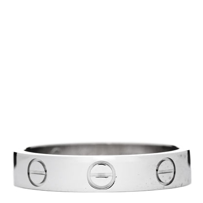 Cartier 18K White Gold 3.5mm LOVE Wedding Band Ring 50 5.25 1 of 6