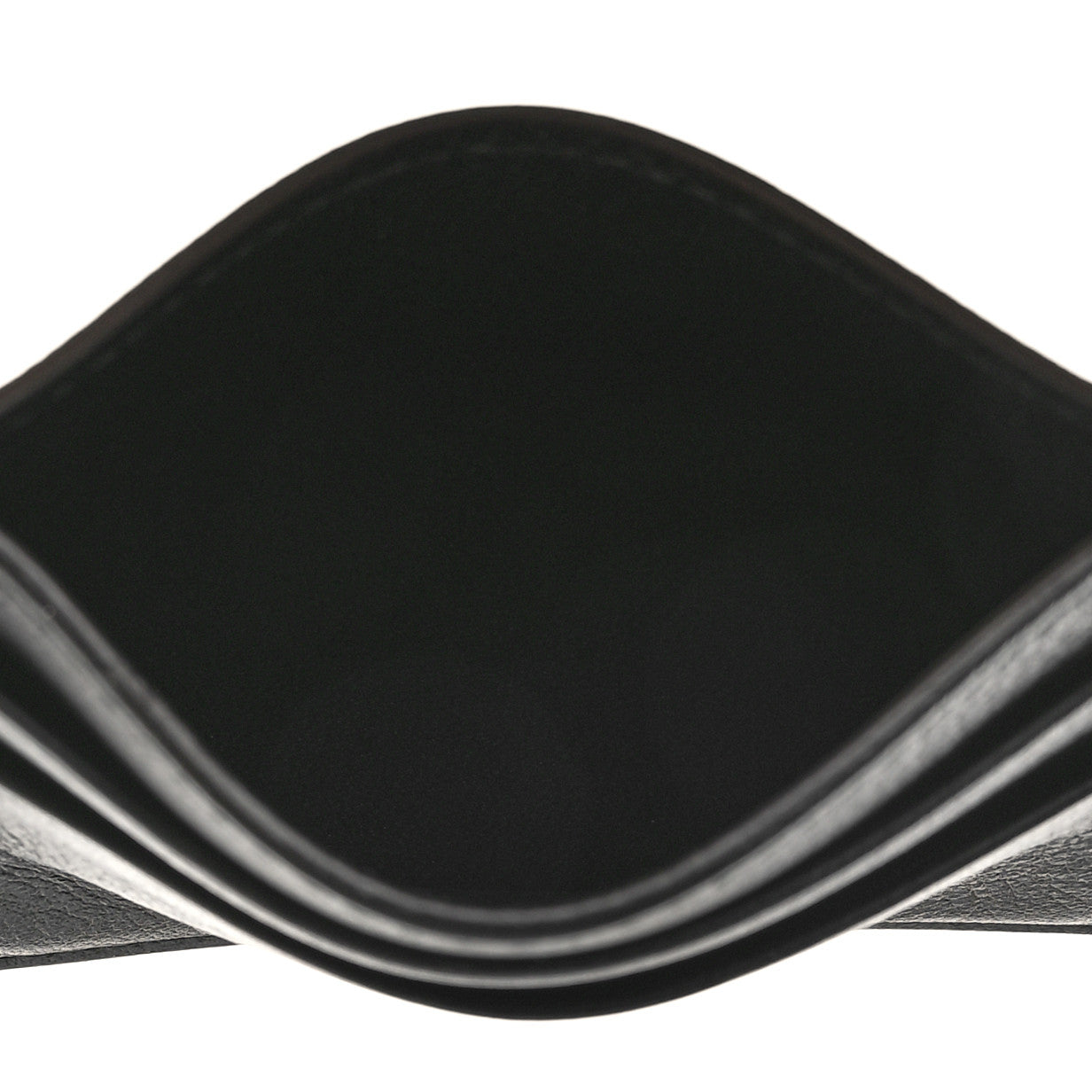 Balenciaga Grained Calfskin Logo Everyday Card Holder Black White 5 of 7