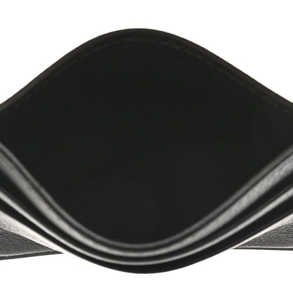 Balenciaga Grained Calfskin Logo Everyday Card Holder Black White 5 of 7