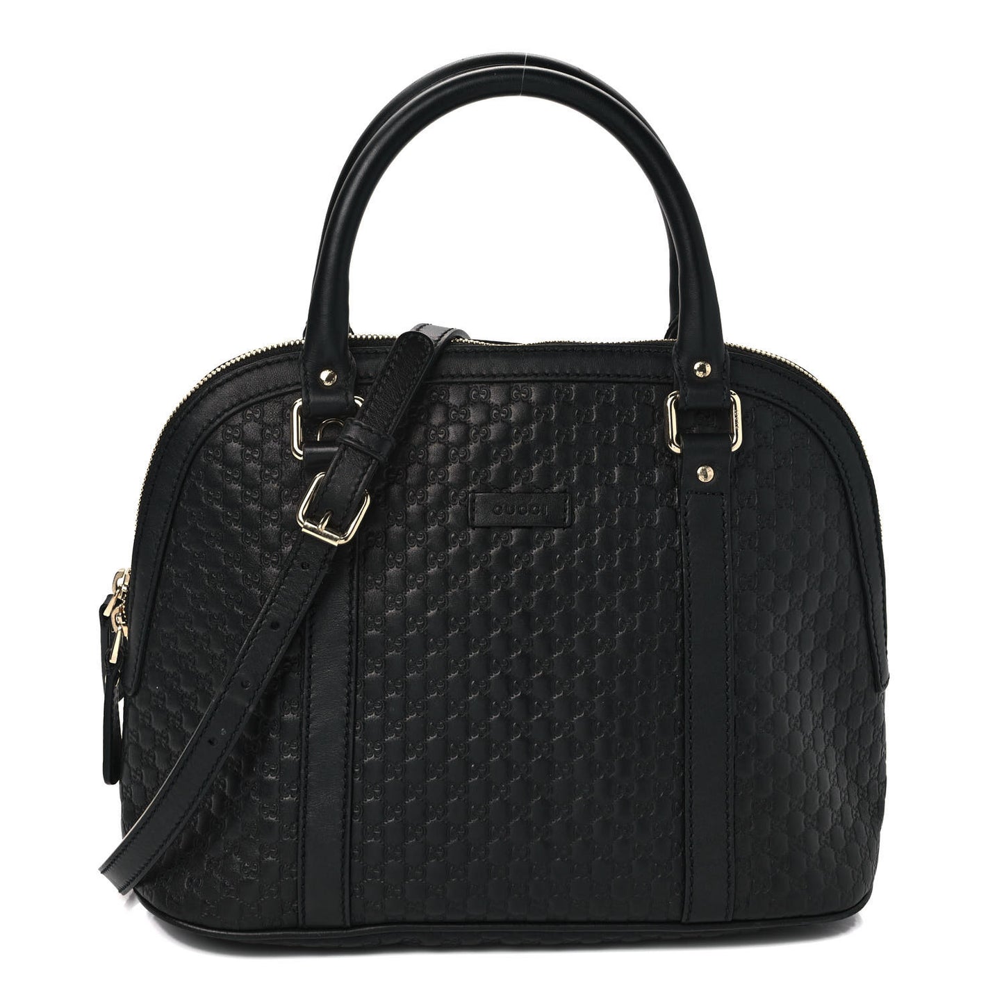 Microguccissima Medium Dome Bag Black