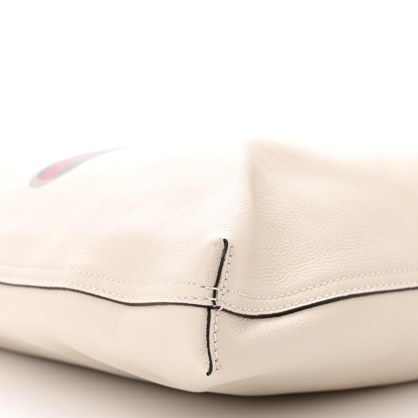 Calfskin Mens Logo Tote White