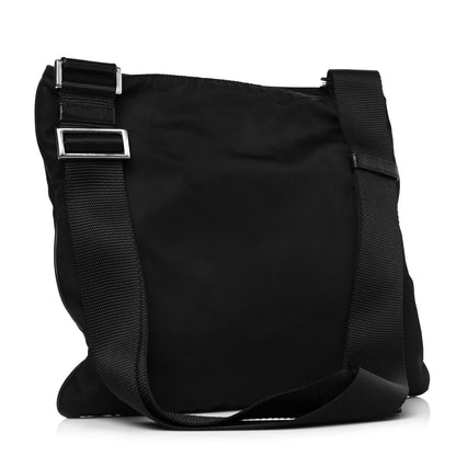 Prada Tessuto Nylon Saffiano Flat Messenger Bag Black 3 of 10