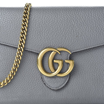 Gucci Cellarius Calfskin GG Marmont Chain Wallet Deep Grey 9 of 11