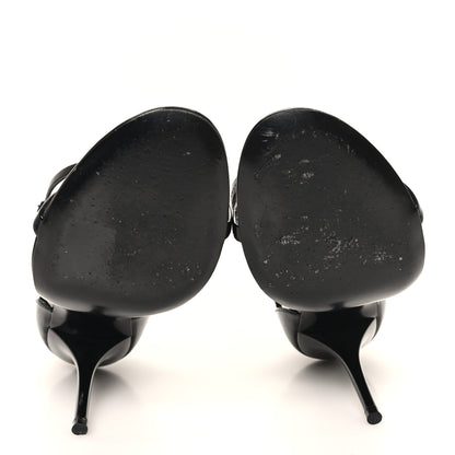 Saint Laurent Patent Cassandra 100 Ankle Strap Sandals 35.5 Black 6 of 9