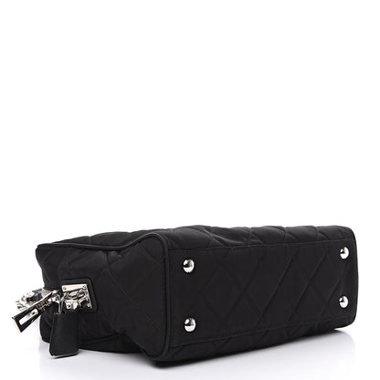 Prada Nylon Tessuto Impuntu Quilted Shoulder Bag Black 3 of 8