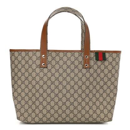 Gucci GG Plus Monogram Medium Signature Web Loop Tote Brown 1 of 10