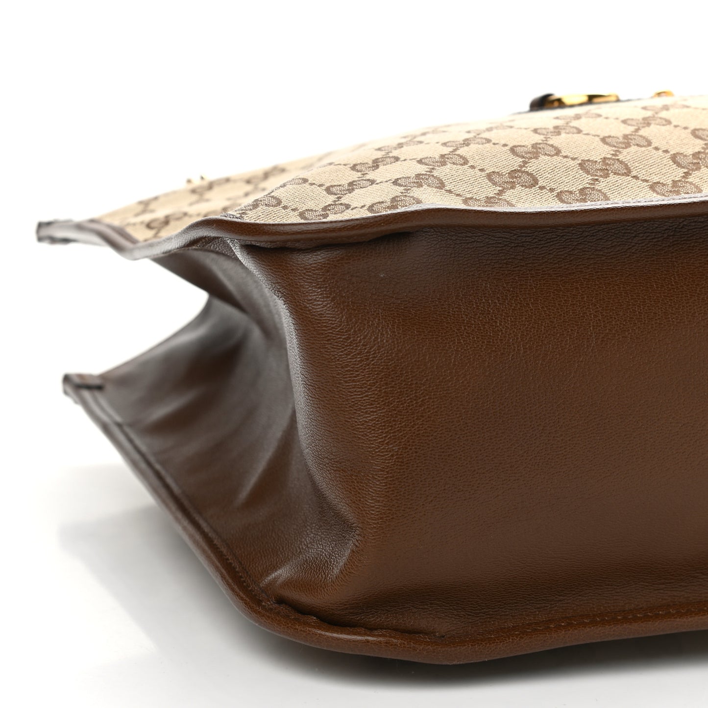Monogram Calfskin Large Horsebit 1955 Tote Bag Beige Brown Sugar