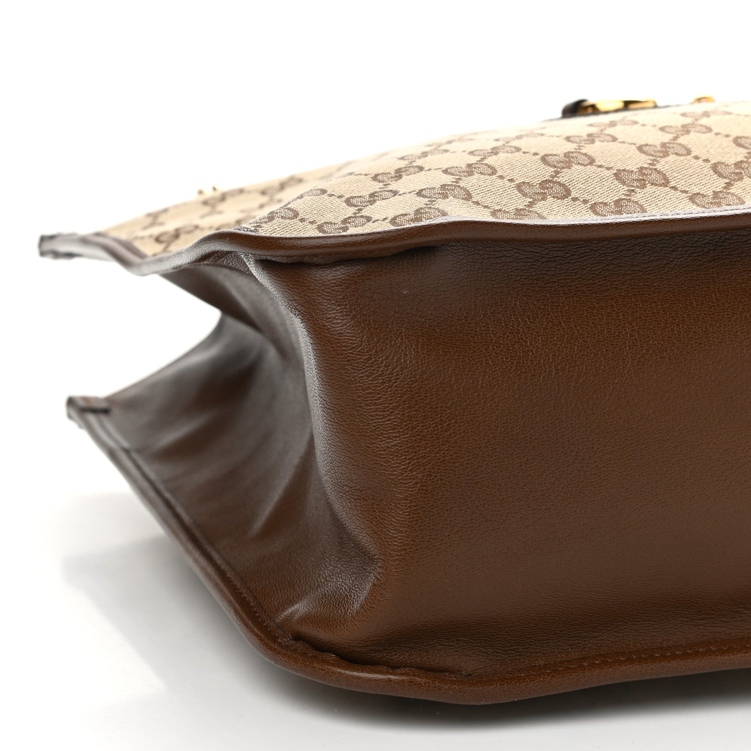 Gucci Monogram Calfskin Large Horsebit 1955 Tote Bag Beige Brown Sugar 9 of 10