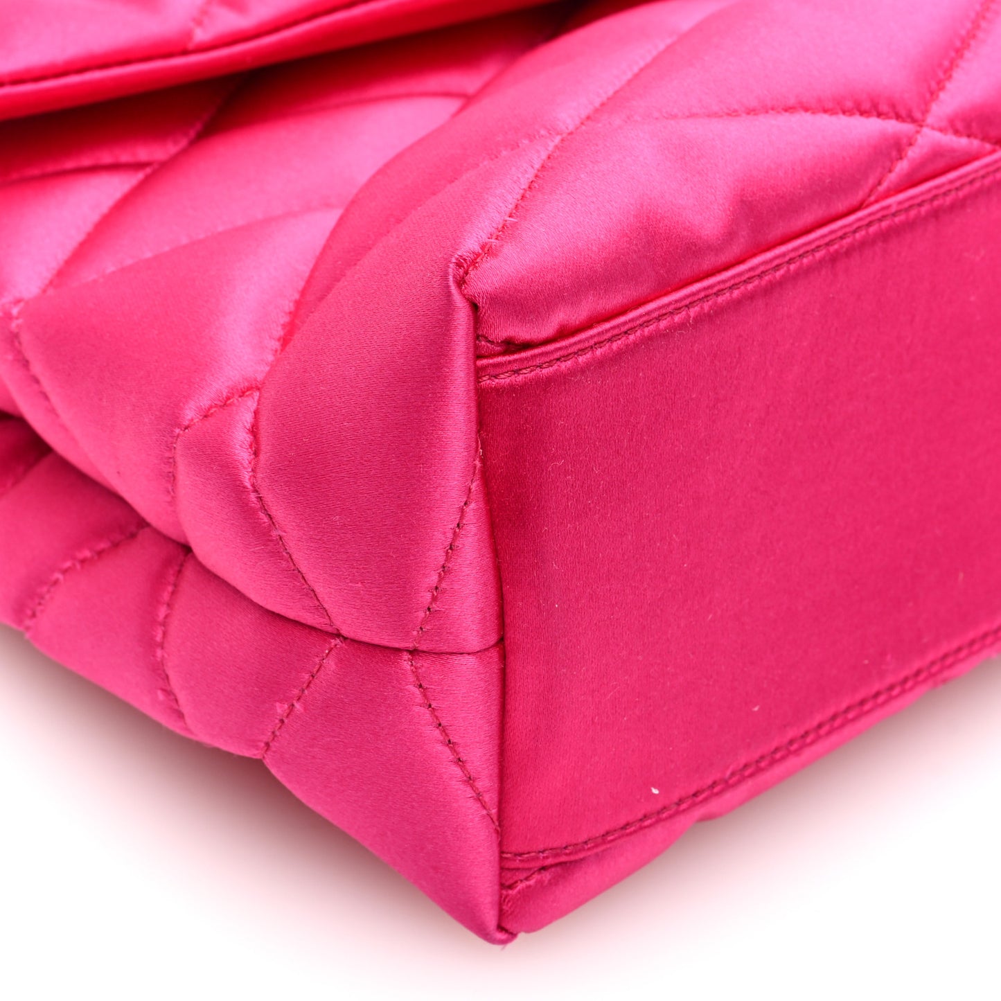 Satin Quilted Sade Puffer Envelope Clutch Bubblegum
