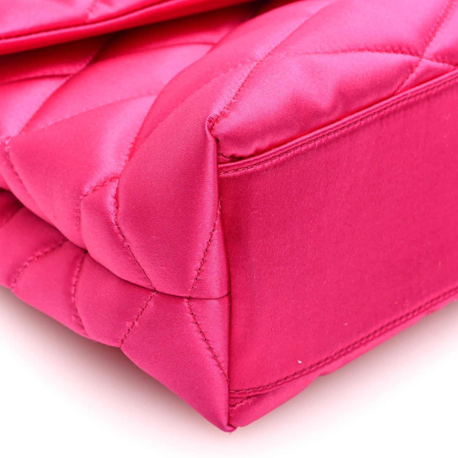 Saint Laurent Satin Quilted Sade Puffer Envelope Clutch Bubblegum 8 of 9