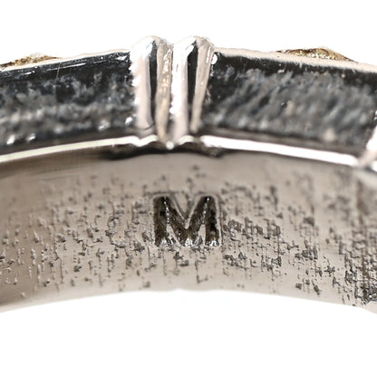 Gucci Metal Crystal Interlocking G Flower Ring M Silver 5 of 6