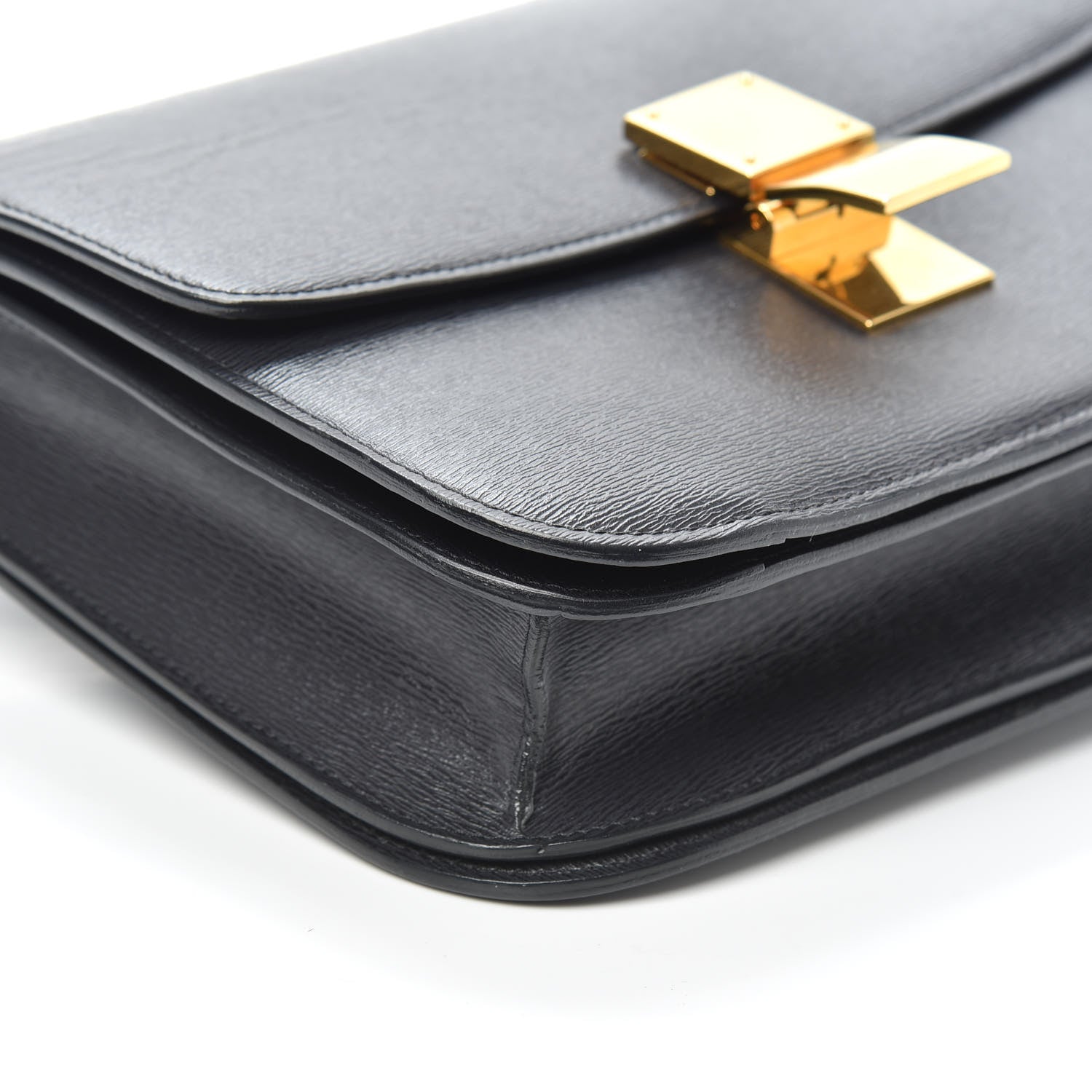 Celine Liege Calfskin Medium Classic Box Flap Bag Liquorice 7 of 8