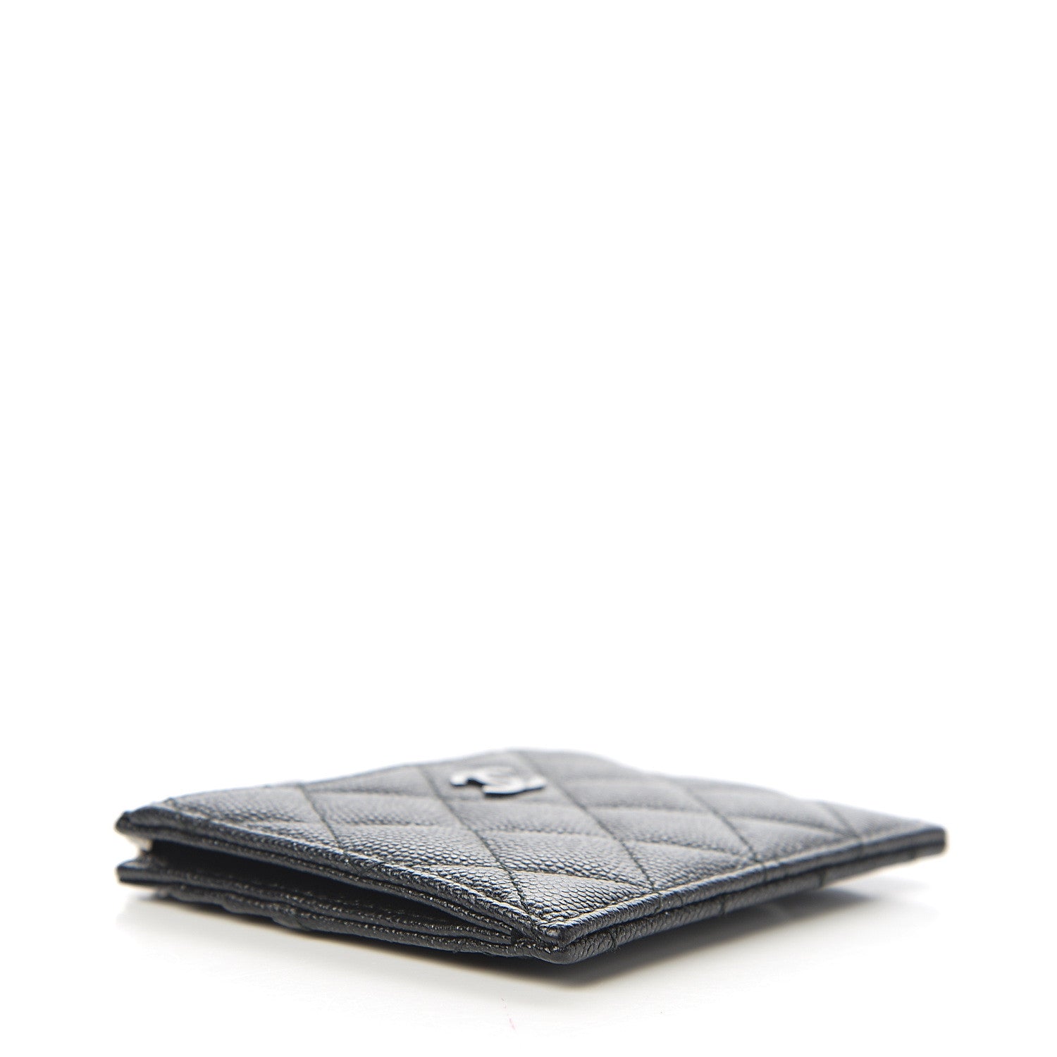 Chanel Iridescent Caviar Quilted CC Zip Card Holder Black 3 of 5