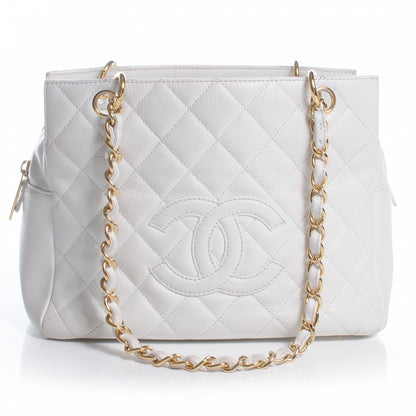 Chanel Caviar Quilted Petit Timeless Tote PTT White 1 of 10