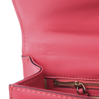 Valentino Garavani Vitello Medium Glam Lock Rockstud Flap Deep Rose 8 of 13