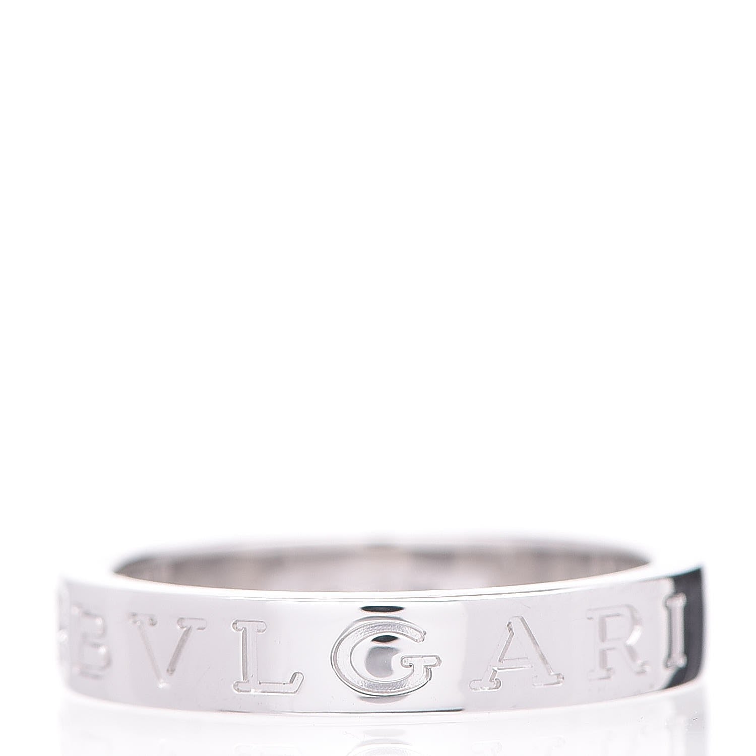 Bulgari 18K White Gold Diamond B.Zero1 Essential Band Ring 57 8 3 of 4