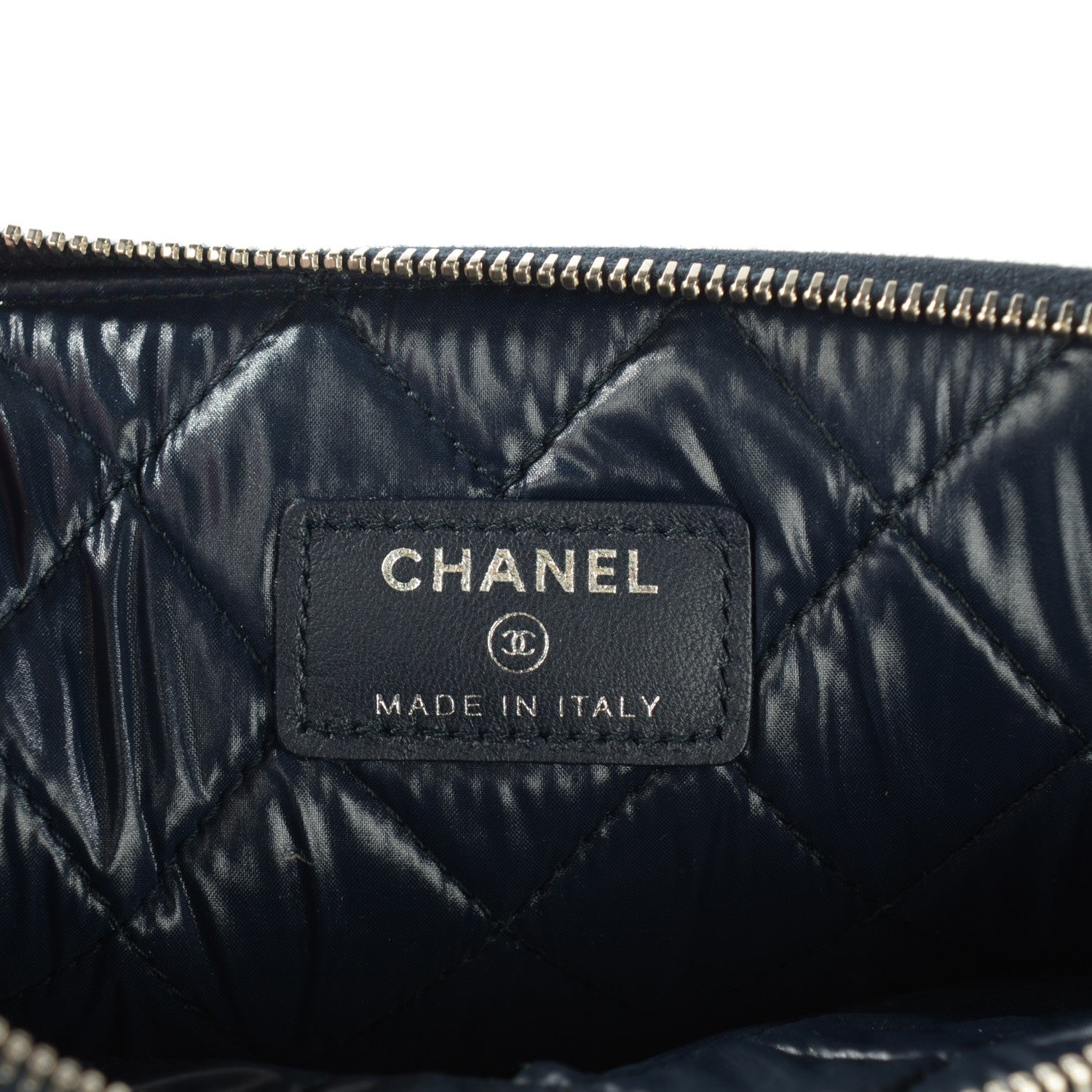 Chanel Denim Large Deauville Pouch Dark Blue 5 of 7