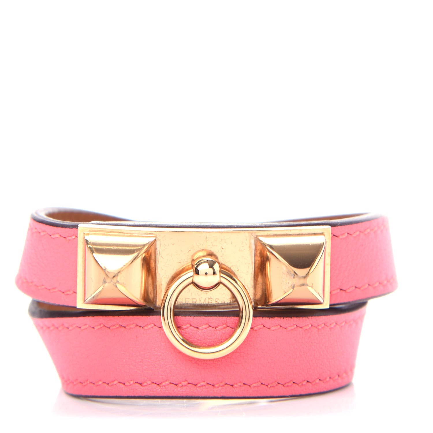 Hermes Swift Rivale Double Tour Bracelet XS Rose Azalee 1 of 6