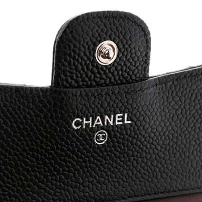 Chanel Caviar Quilted Compact Flap Wallet Black 39.5 Ivory Black 6 of 8