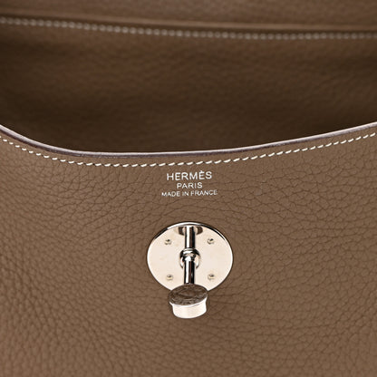 Hermes Taurillon Clemence Lindy 26 Etoupe 6 of 13