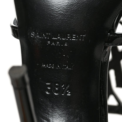 Saint Laurent Patent Cassandra 100 Sandals 38.5 Black 7 of 8