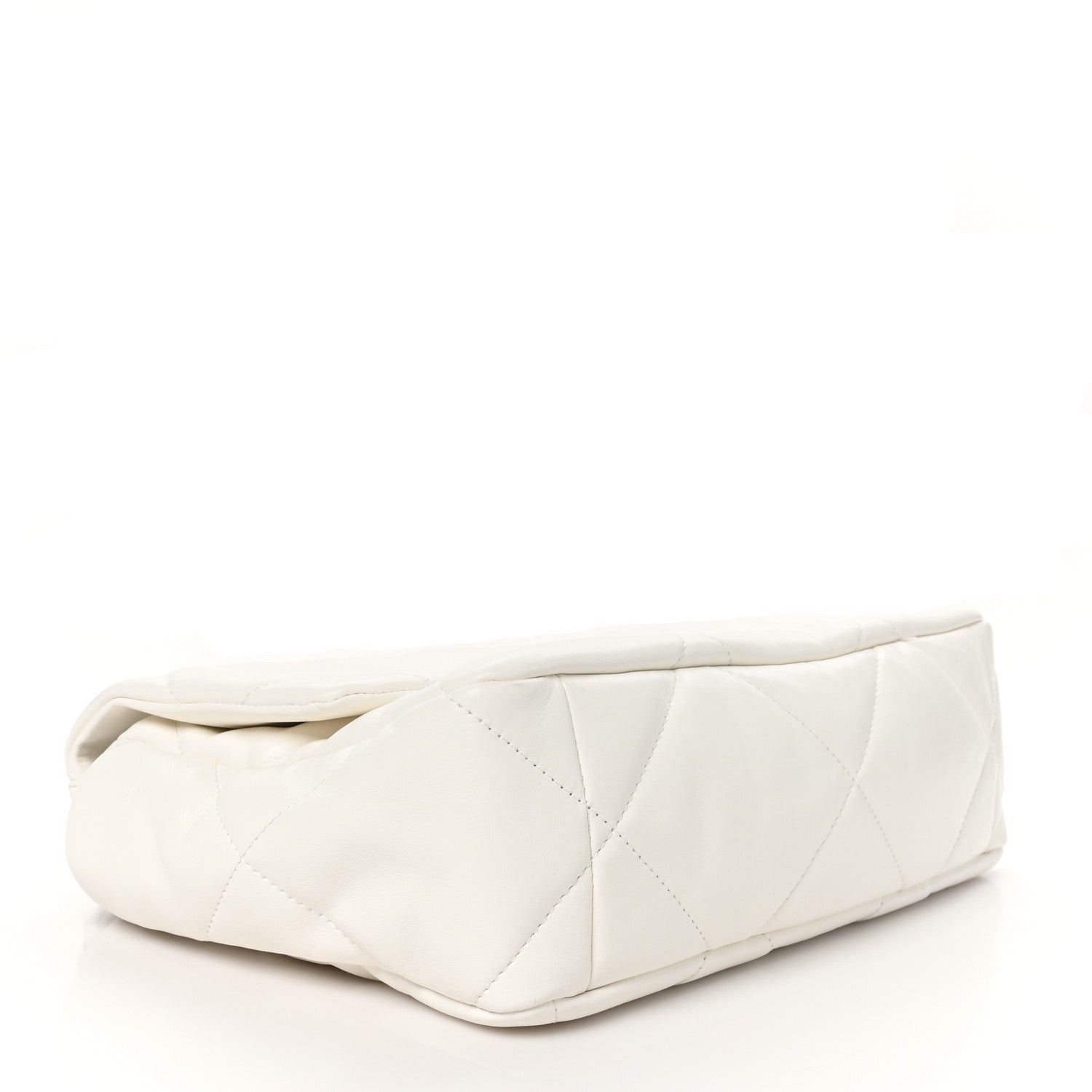 Chanel Lambskin Quilted Large Chanel 19 Flap White 4 of 10