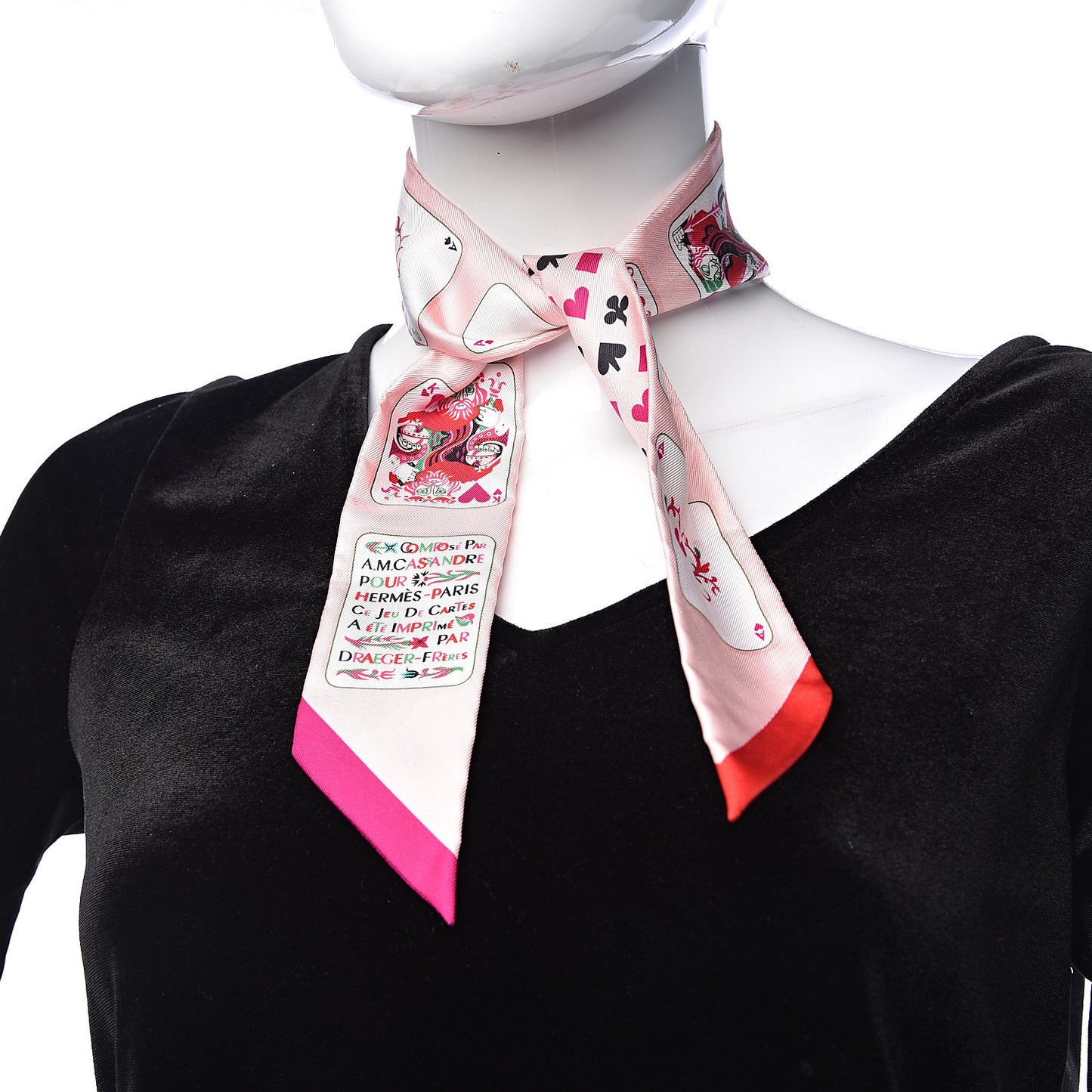 Silk Jeu de Cartes Twilly Rose Nacre Fuchsia Rouge