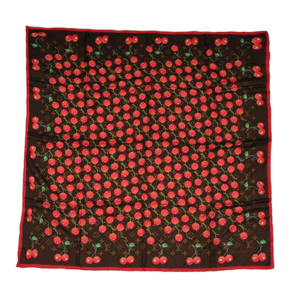 Louis Vuitton Silk Monogram Cerises Scarf 3 of 6
