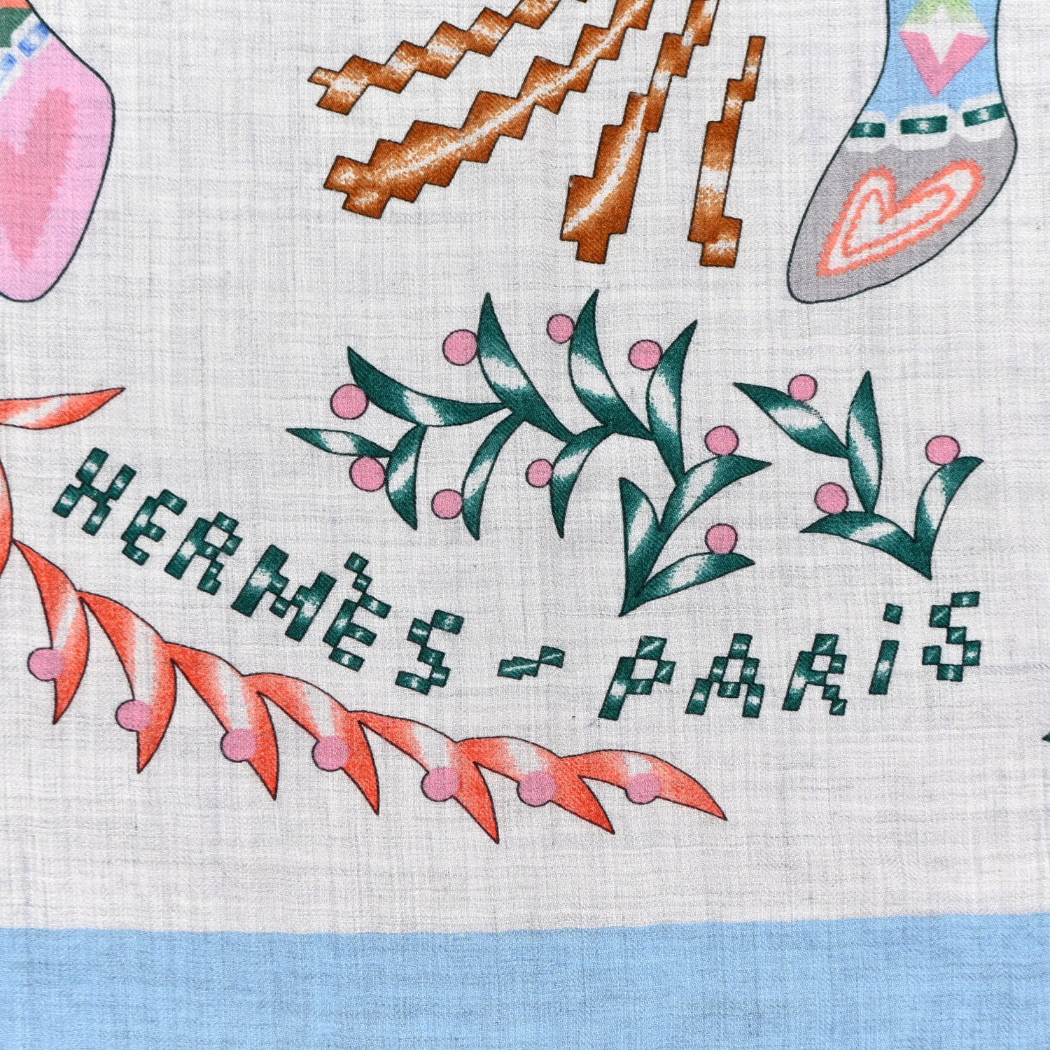 Hermes Cashmere Silk En Attendant Ulysse Shawl 140 2 of 5