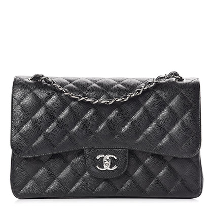 Chanel Caviar Quilted Jumbo Double Flap Black 1 of 12
