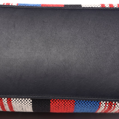 Celine Smooth Calfskin Striped Canvas Micro Luggage Navy Blue 10 of 13