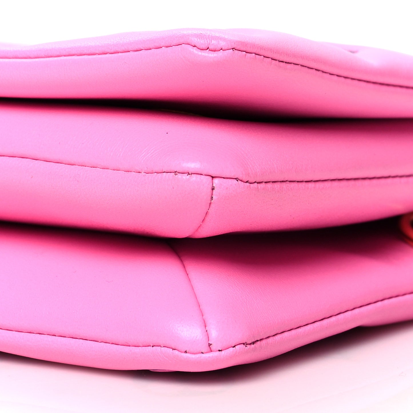 Lambskin Embossed Monogram Vuittamins Pochette Coussin Rose Violet