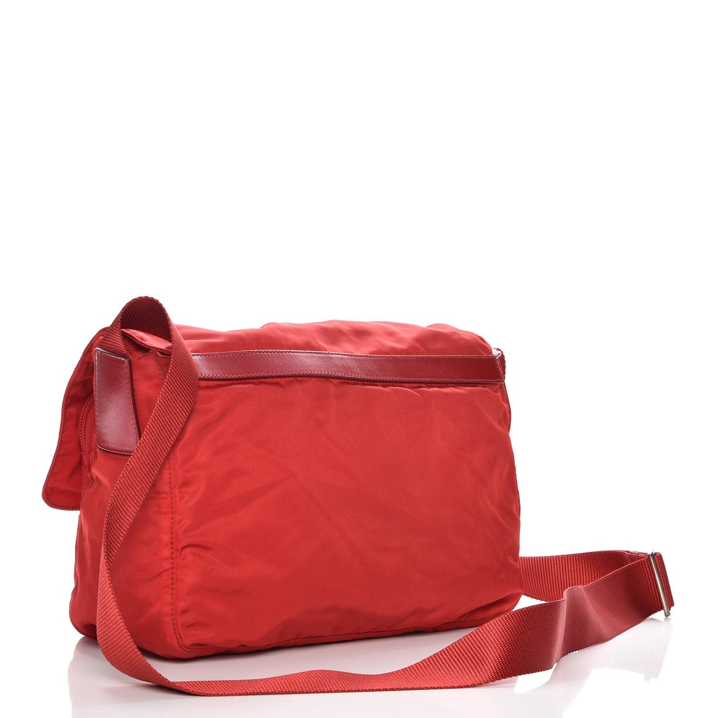 Nylon Vela Messenger Bag Red