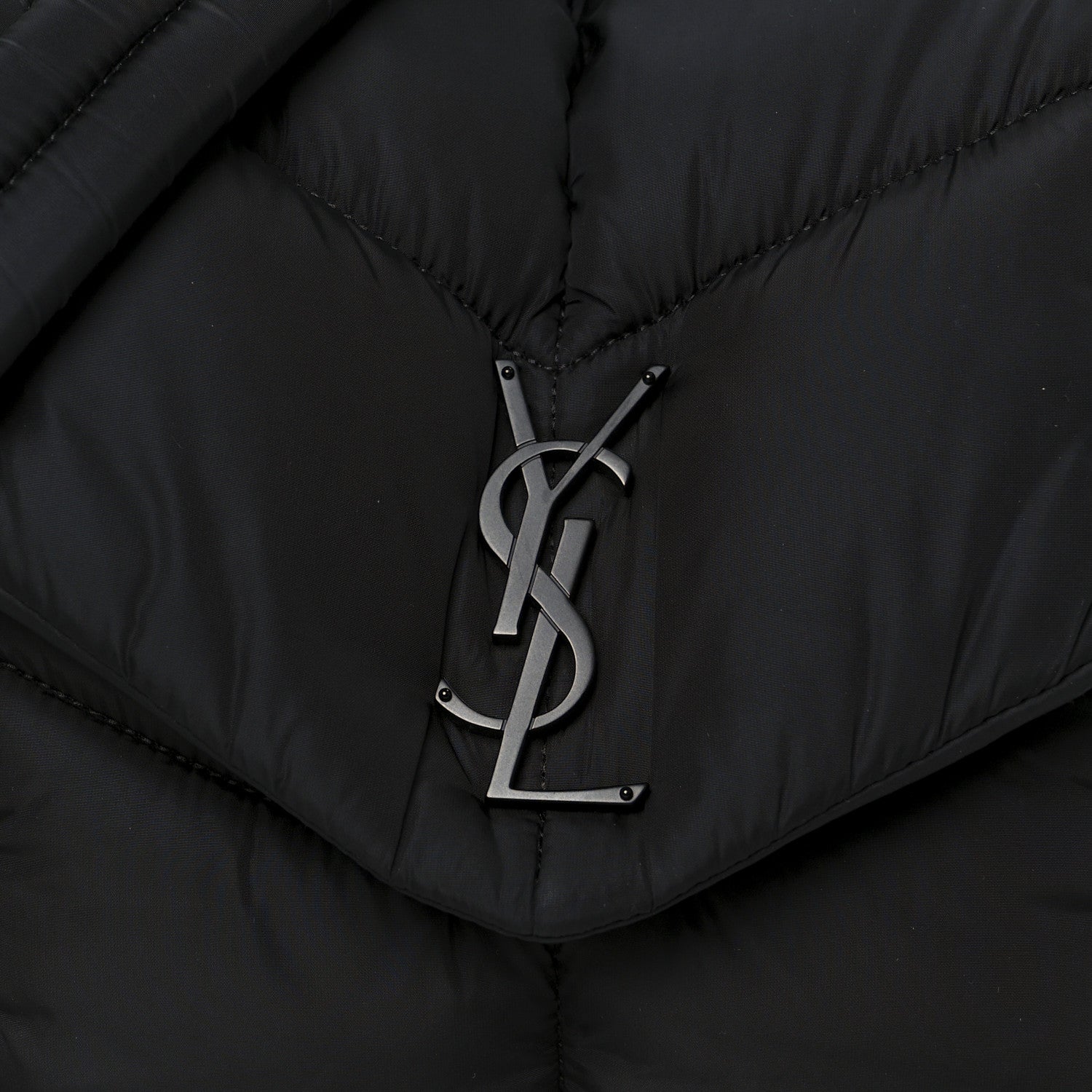 Saint Laurent Econyl Nylon Lou Puffer Messenger Black 8 of 10