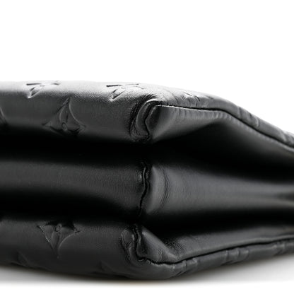 Louis Vuitton Lambskin Embossed Monogram Coussin PM Black 9 of 10