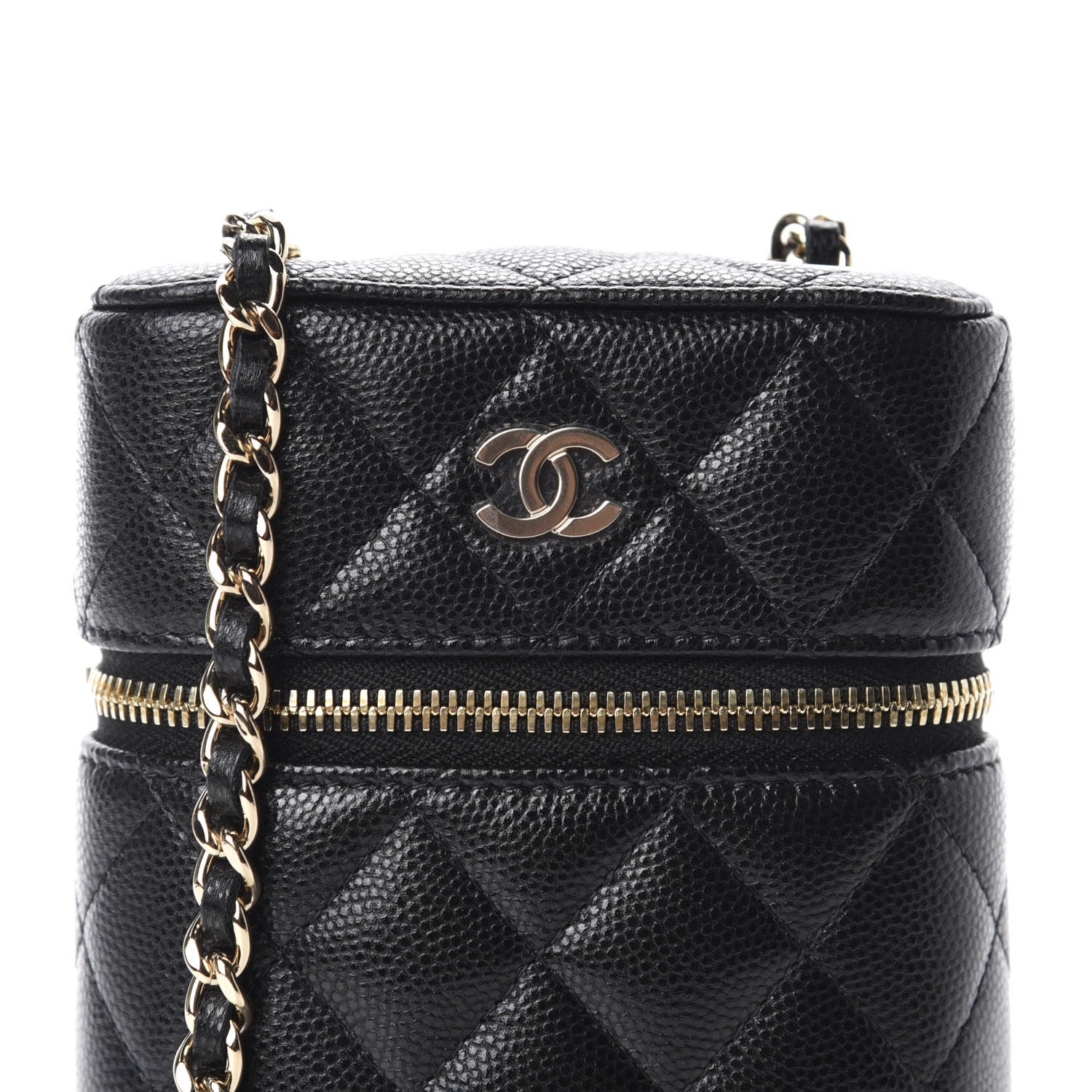 Chanel Caviar Quilted Phone Holder With Chain Black 10 of 10