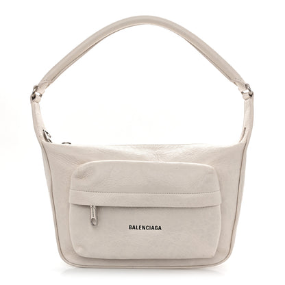 Balenciaga Arena Lambskin Raver Shoulder Bag Nacre 1 of 10