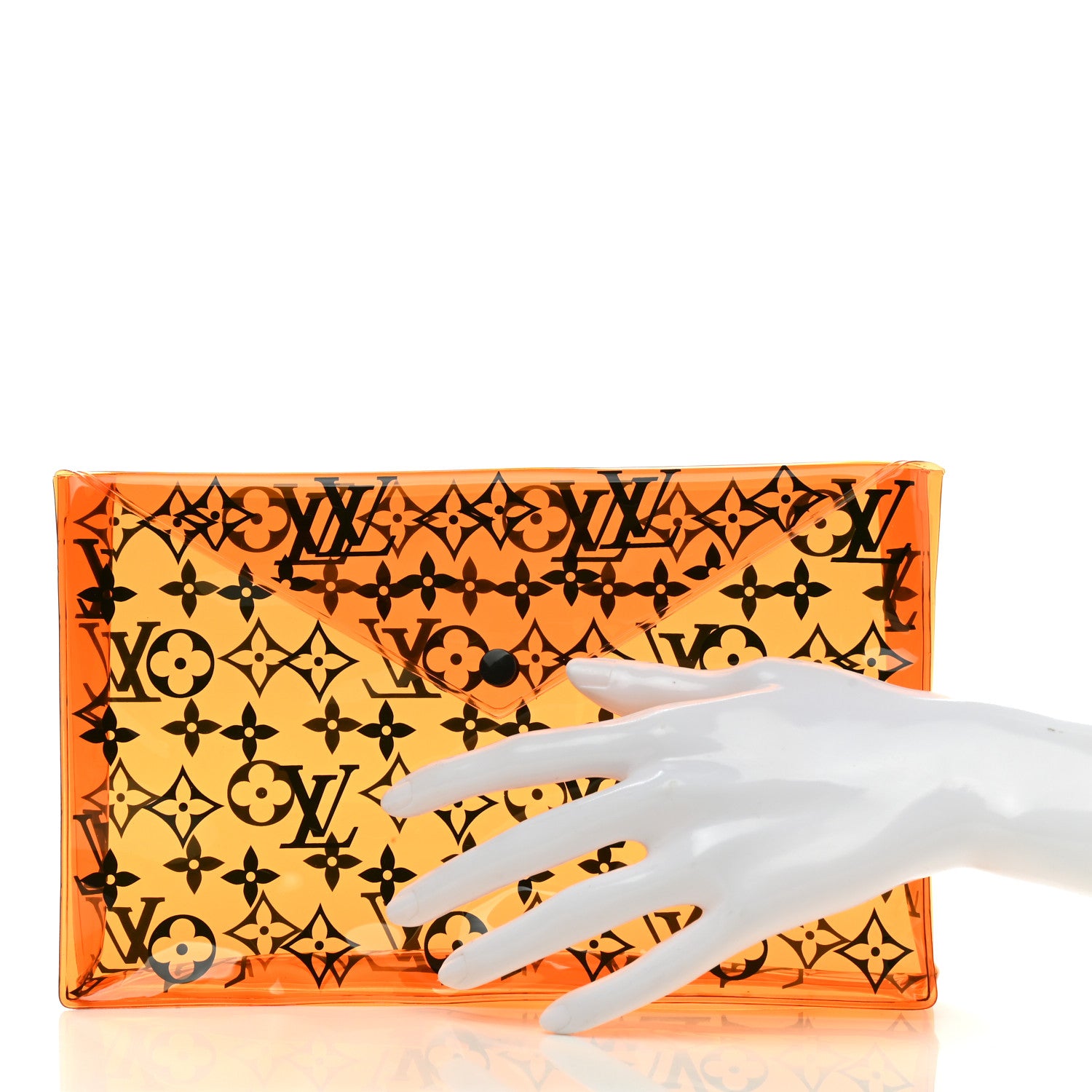 Louis Vuitton PVC Monogram Printed Envelope Pouch Orange 3 of 6