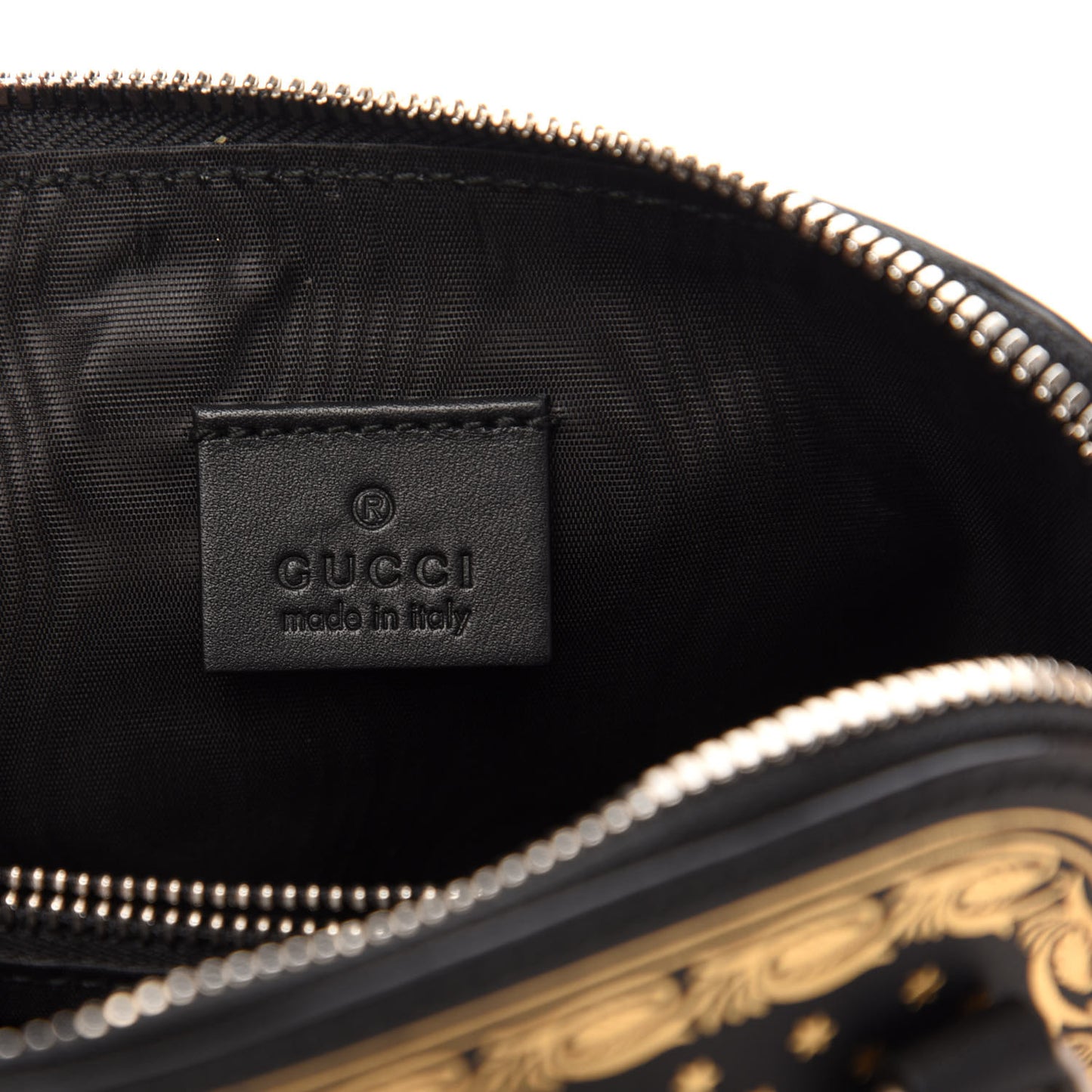 X SEGA Calfskin GUCCY Stars Mini Dome Shoulder Bag Black Gold