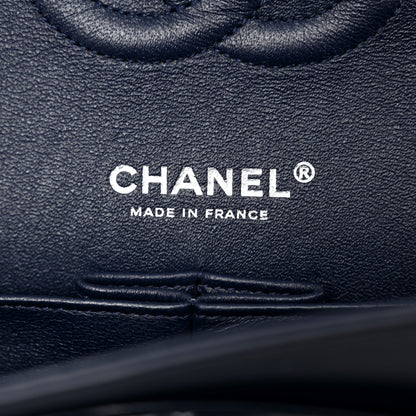 Chanel Patent Quilted Medium Double Flap Navy 6 of 10