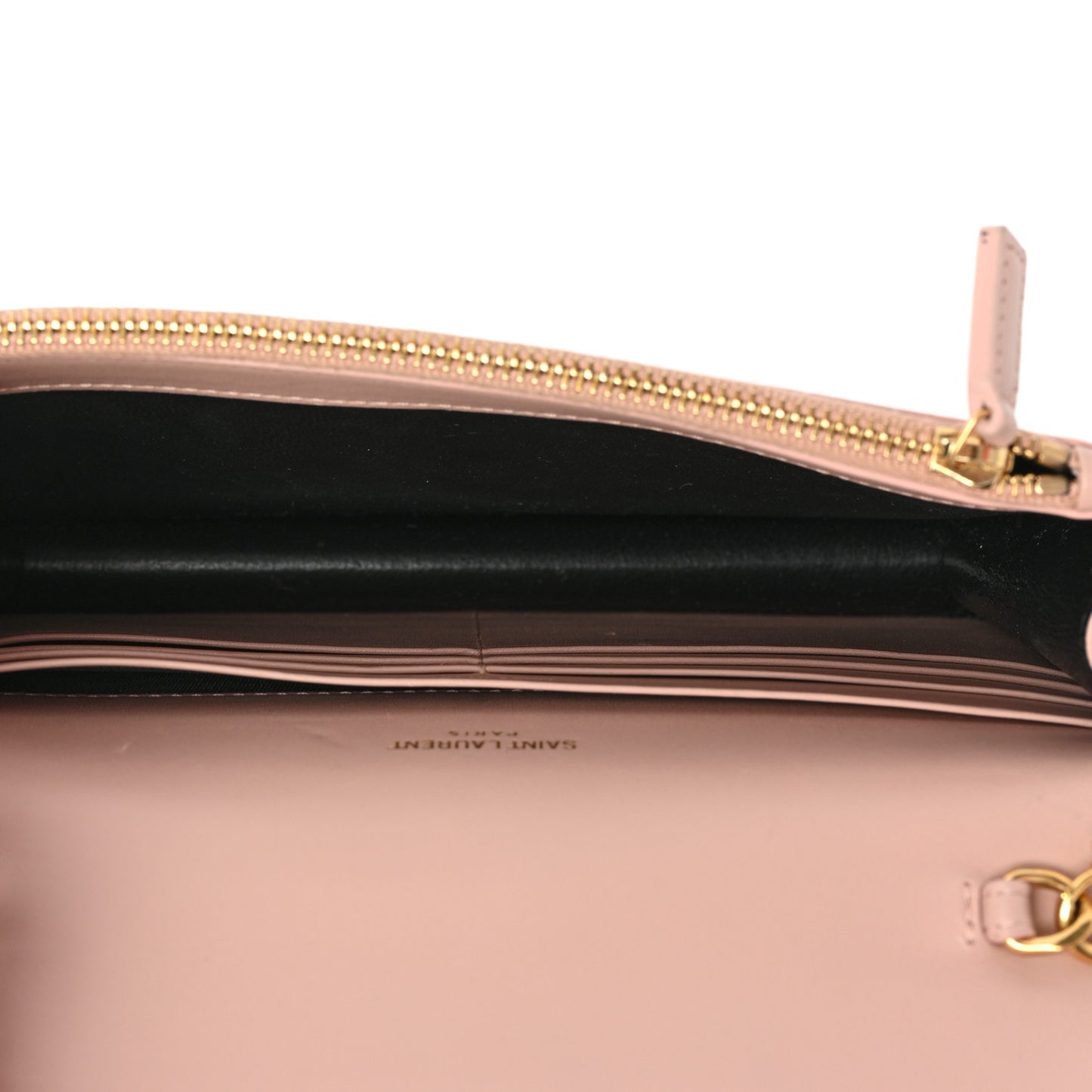 Smooth Calfskin Classic Monogram Kate Tassel Chain Wallet Pale Pink