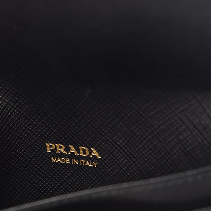 Prada Saffiano Metal Flap Wallet Black 6 of 8